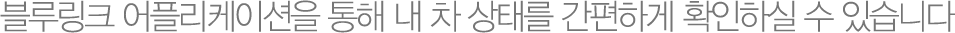 블루링크 어플리케이션을 통해 내 차 상태를 간편하게 확인하실 수 있습니다.